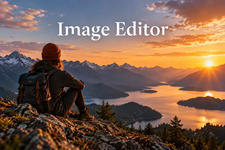 Minimalistische Bildkomposition mit klarem weißem Titeltext